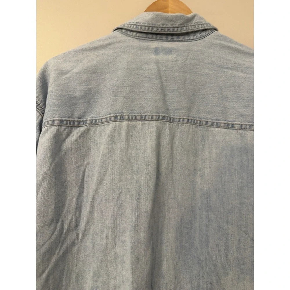 Levi's Light Wash Denim Button Down Shirt Casual Workwear Mens Large